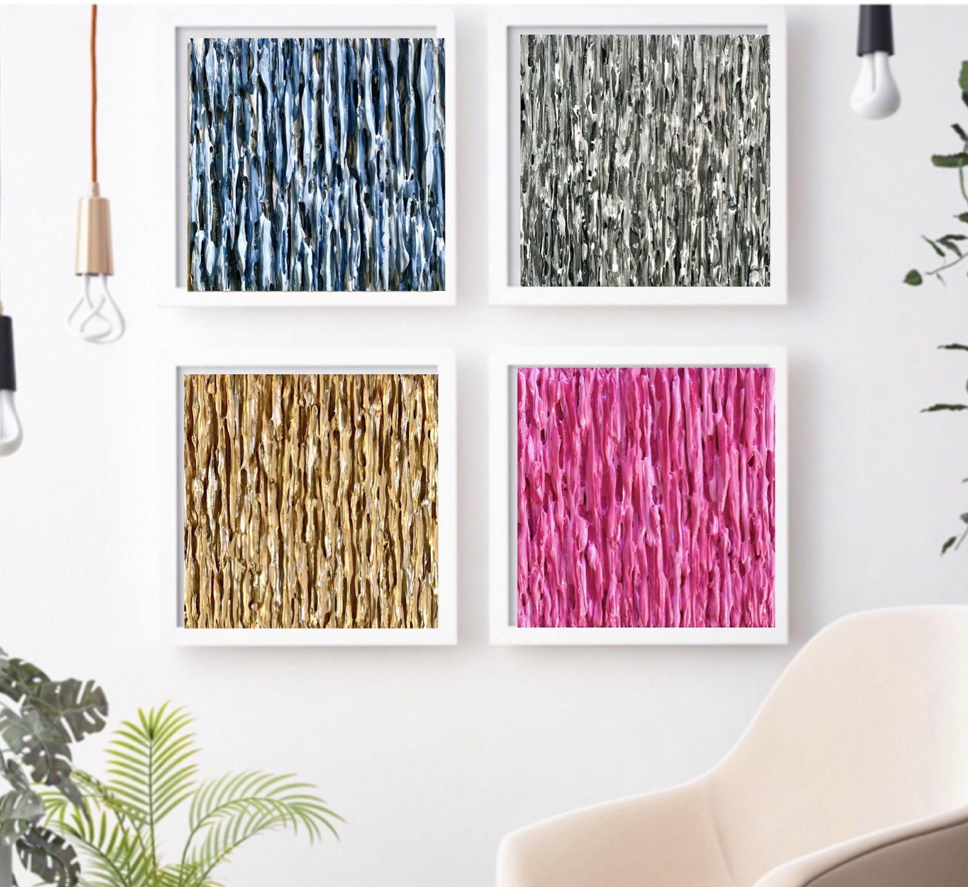 MELODIE MONOCROMATICHE - PURE GOLD, supports mixtes sur toile en vente 2