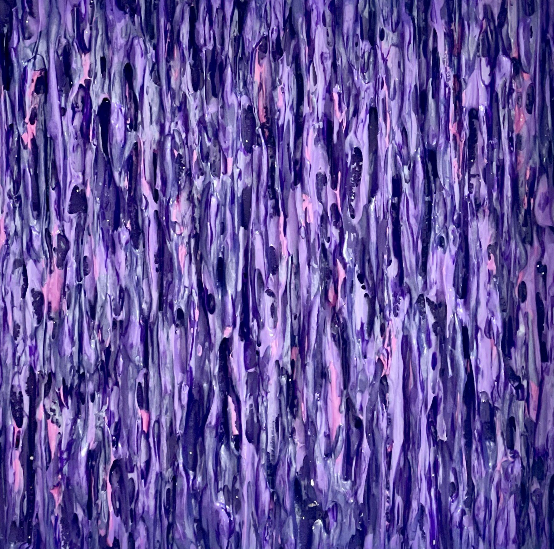 Melodie Monocromatiche - Purple Rain, Mixed Media on Canvas - Mixed Media Art by Daniela Pasqualini