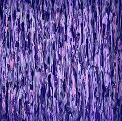 Melodie Monocromatiche - pluie violette, supports mixtes sur toile