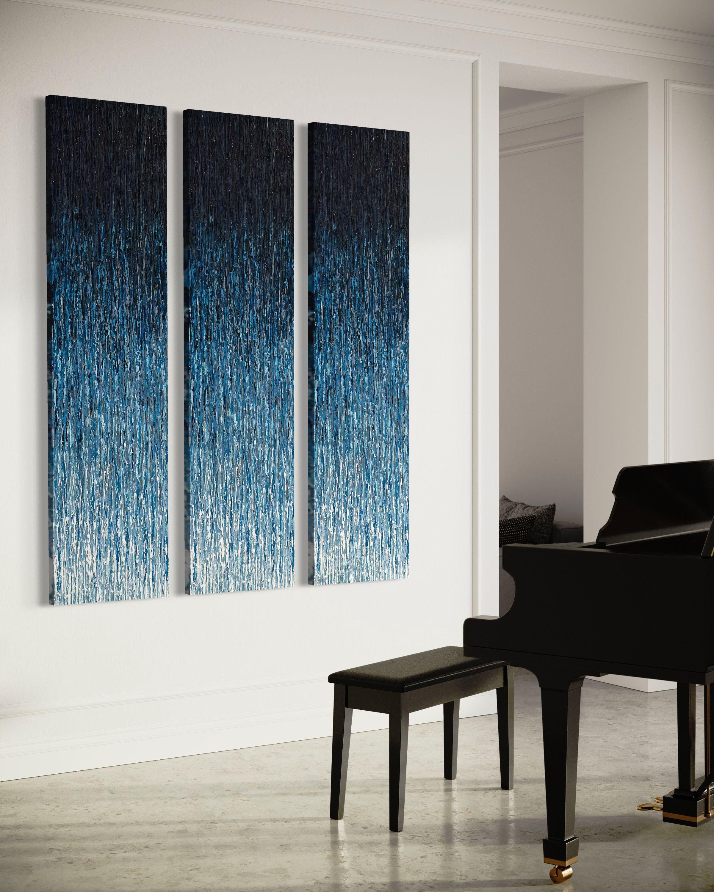 Above and Beyond – Triptychon, Malerei, Acryl auf Leinwand (Abstrakt), Painting, von Daniela Pasqualini