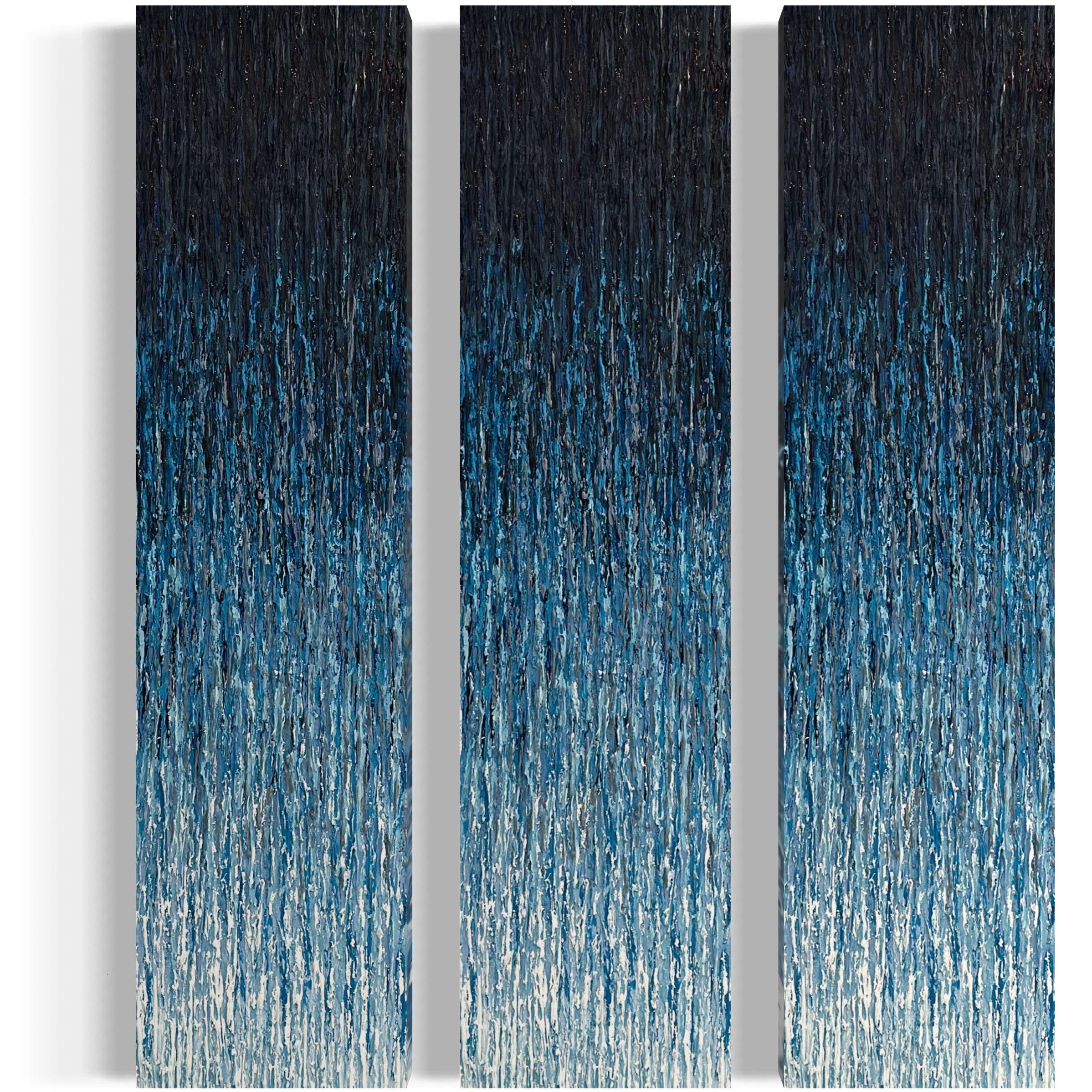 Daniela Pasqualini Abstract Painting – Above and Beyond – Triptychon, Malerei, Acryl auf Leinwand