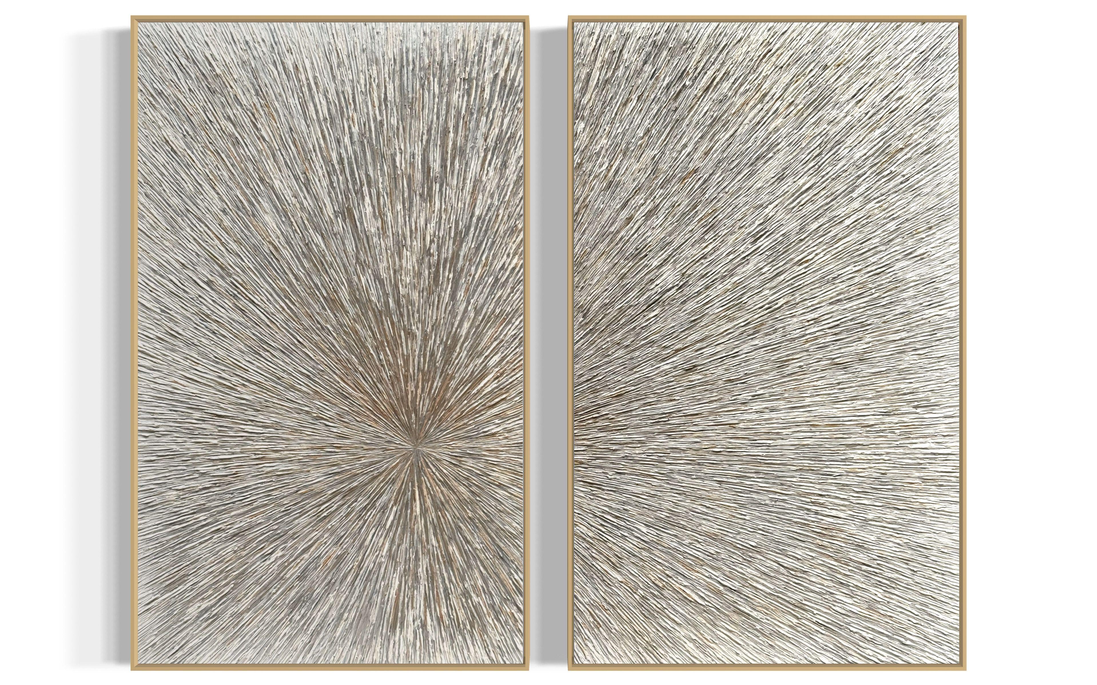 BEAUTY WITHIN diptych, Painting, Acrylic on Canvas