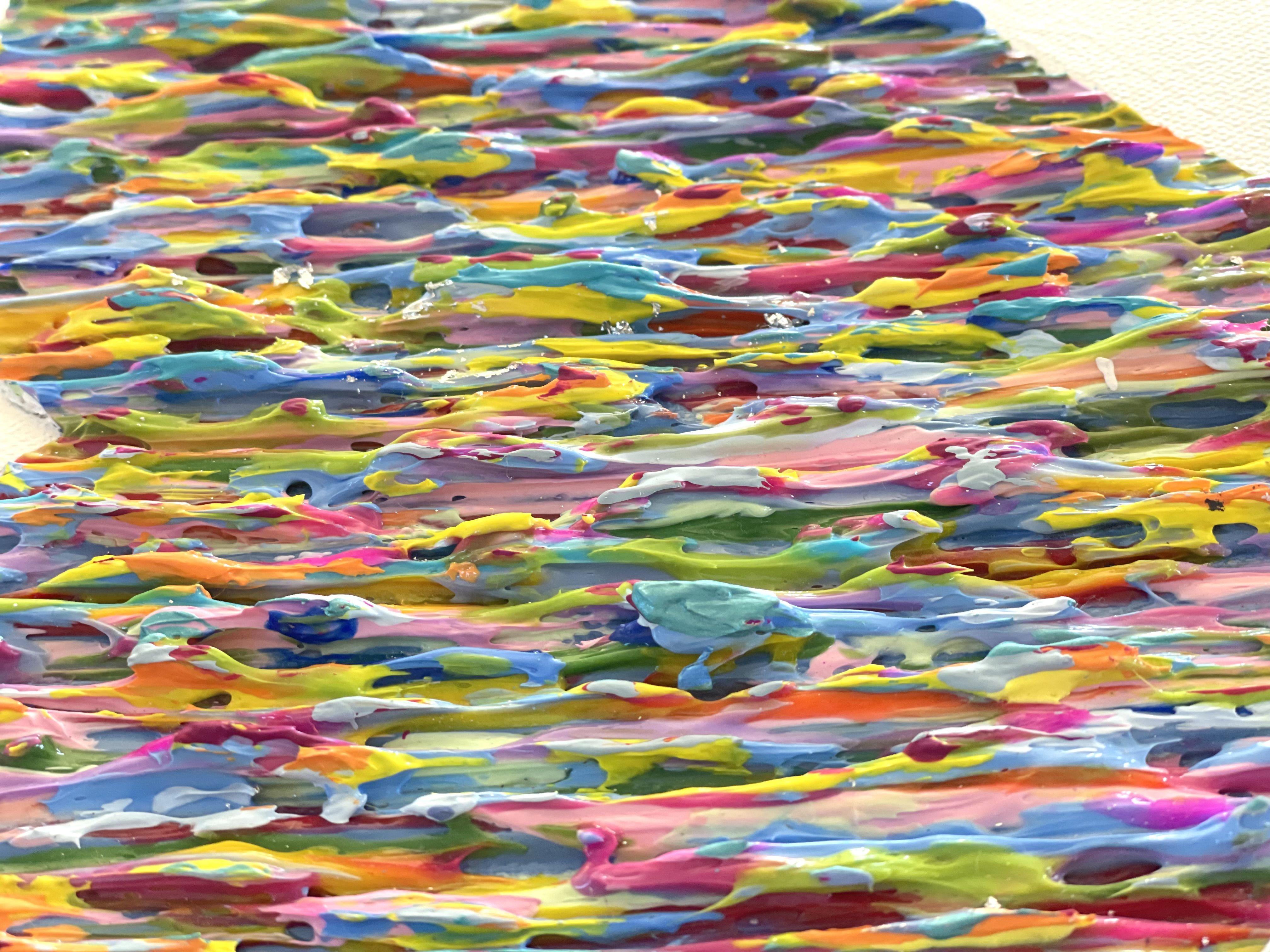 BRIGHT LOVE - Telaio galleggiante bianco, pittura, acrilico su tela - Painting di Daniela Pasqualini