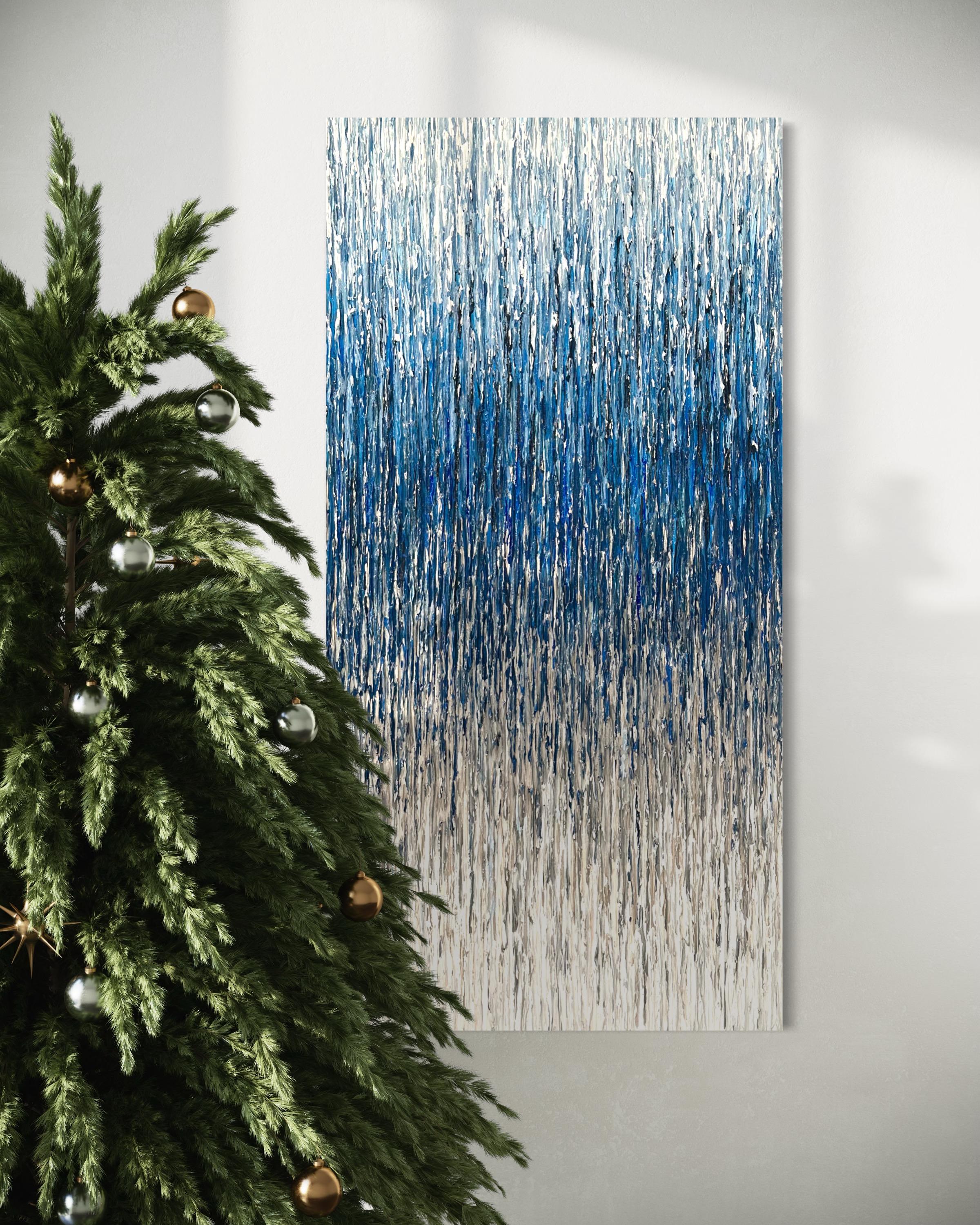 Island Vibes - Blu 
24,0 x 48,0 x 2,0, 7,0 libbre 
Acrilico 
Firmato a mano dall'artista 

Commento dell'artista: 
