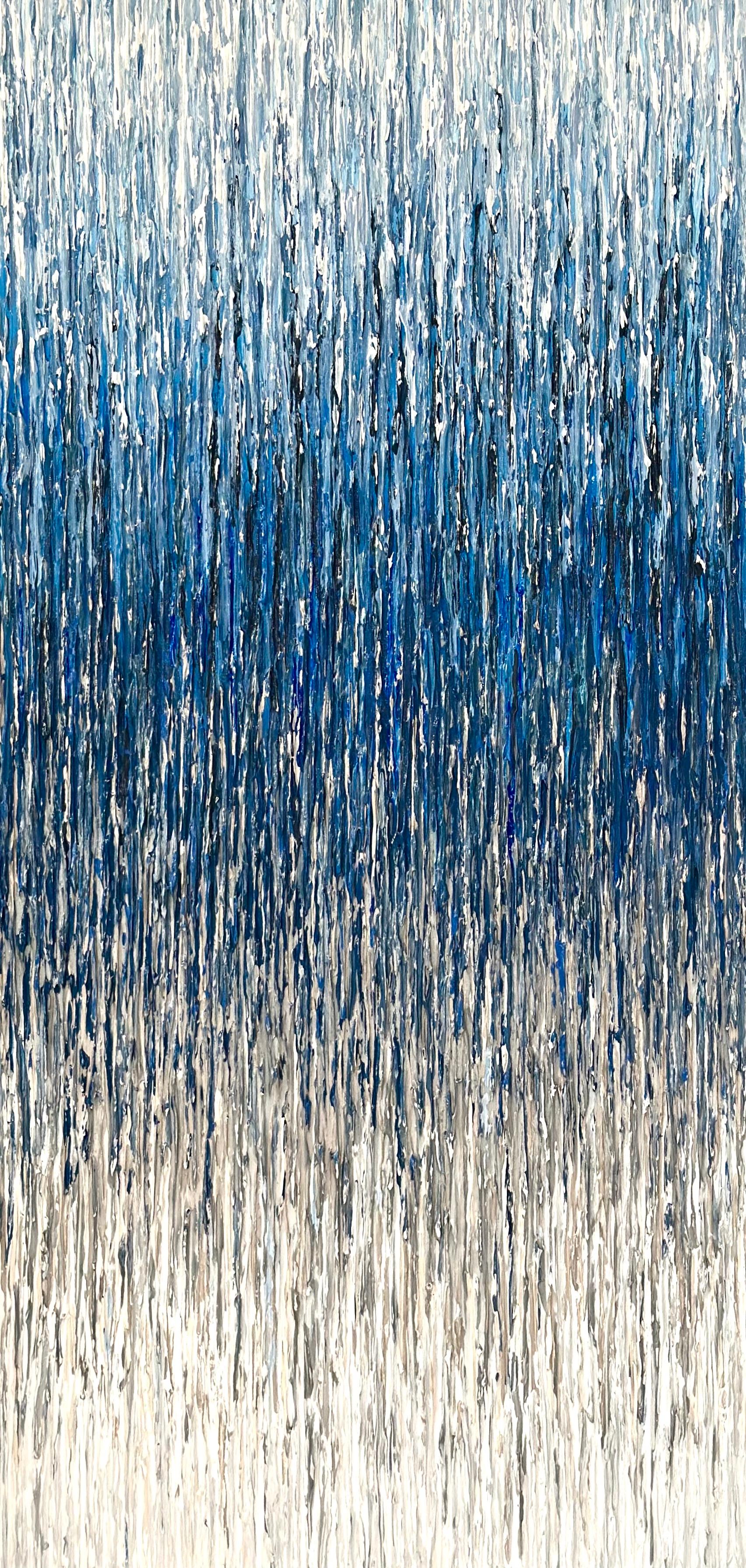 Abstract Painting di Daniela Pasqualini - Island Vibes - Blu - Pittura acrilica astratta minimalista