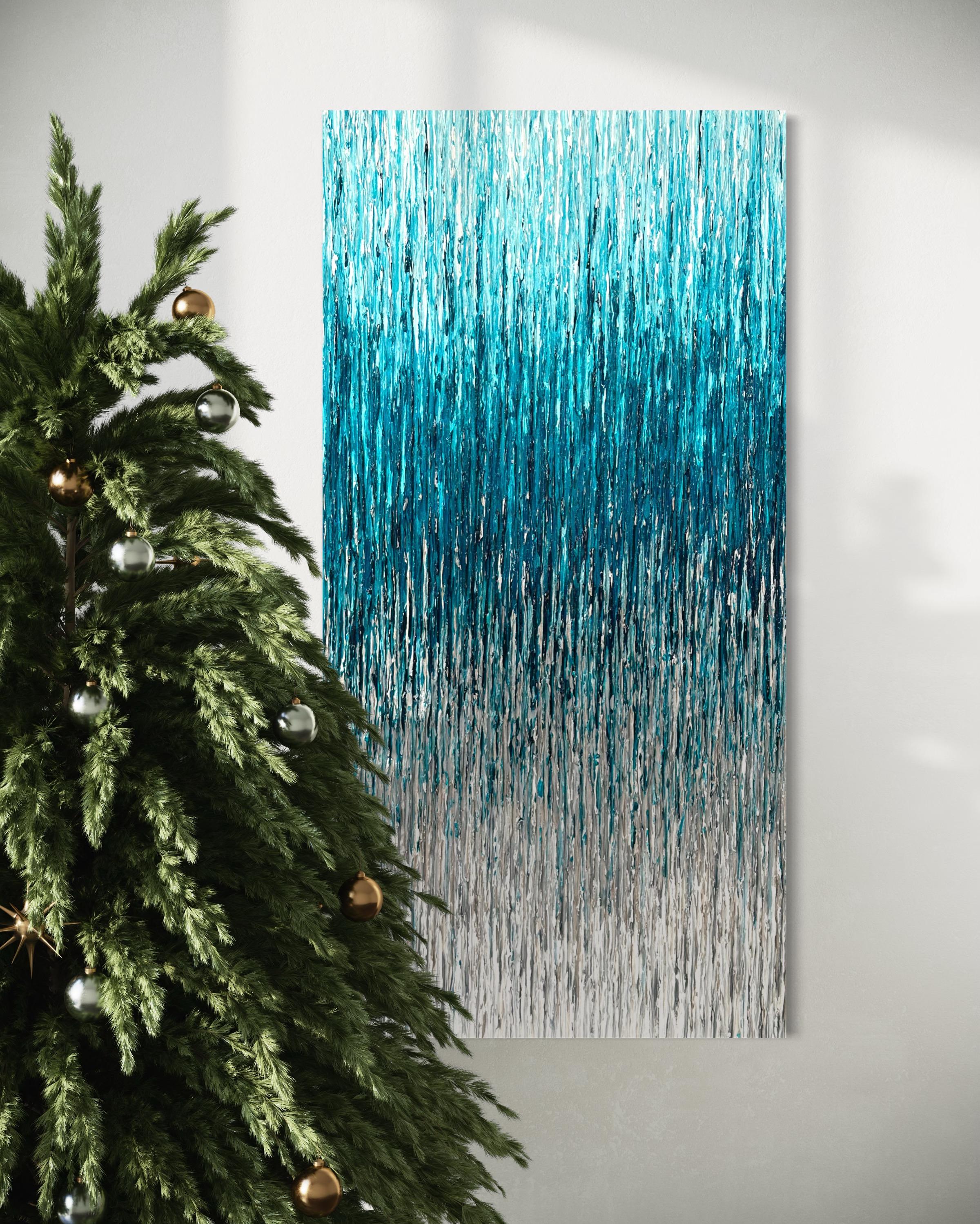 Island Vibes - smeraldo - Pittura acrilica astratta minimale - Painting Minimalismo di Daniela Pasqualini