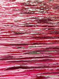 Island Vibes - Magenta - Minimal Abstract Acrylic Painting