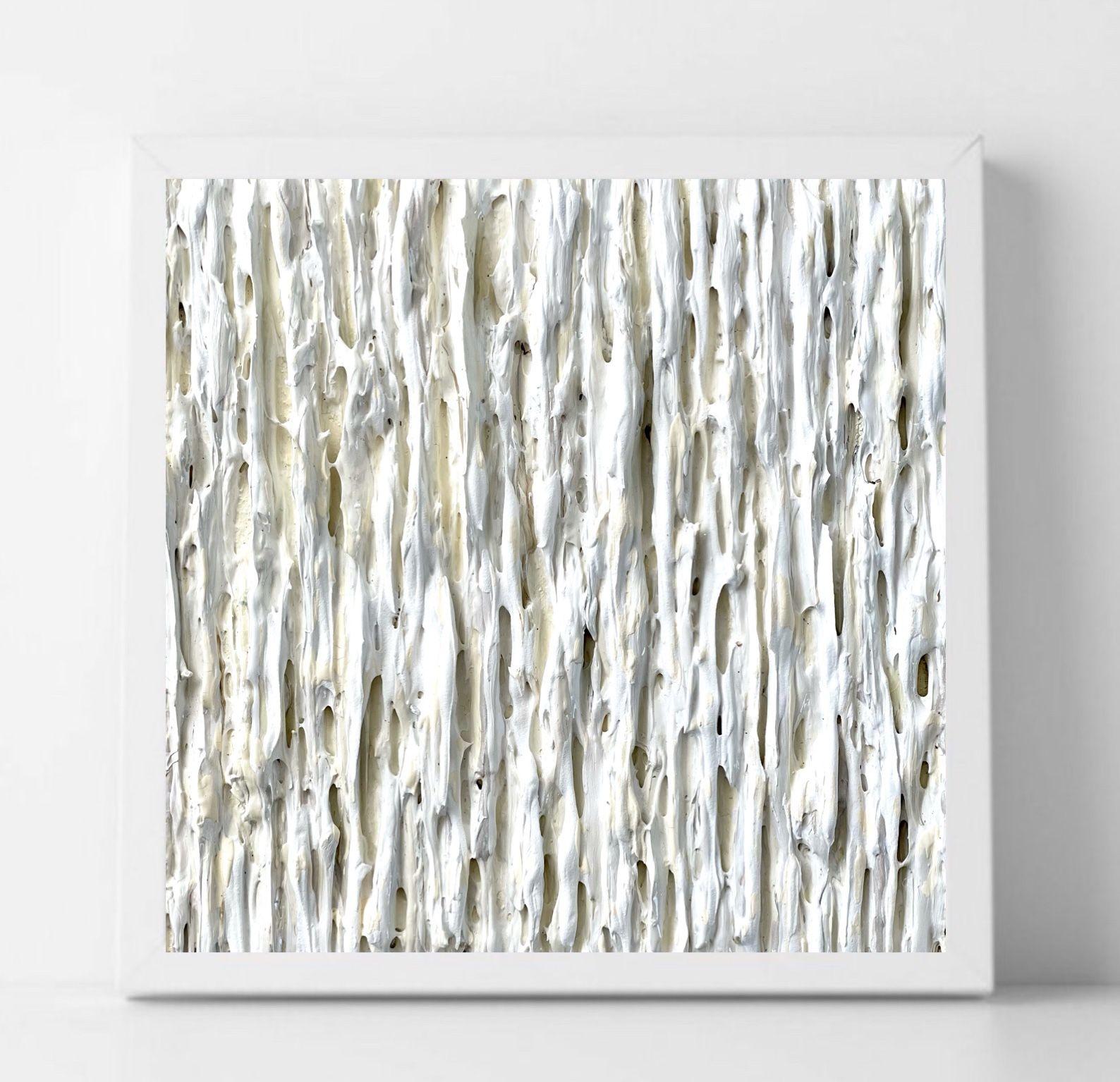 MELODIE MONOCROMATICHE - Bianco Puro, Painting, Acrylic on Canvas For Sale 1