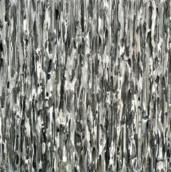 MELODIE MONOCROMATICHE- Brushed Pewter, Painting, Acrylic on Canvas