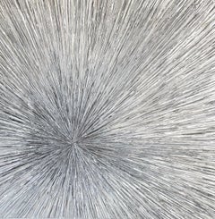 Open Mind II - Silver, Painting, Acrylic on Canvas