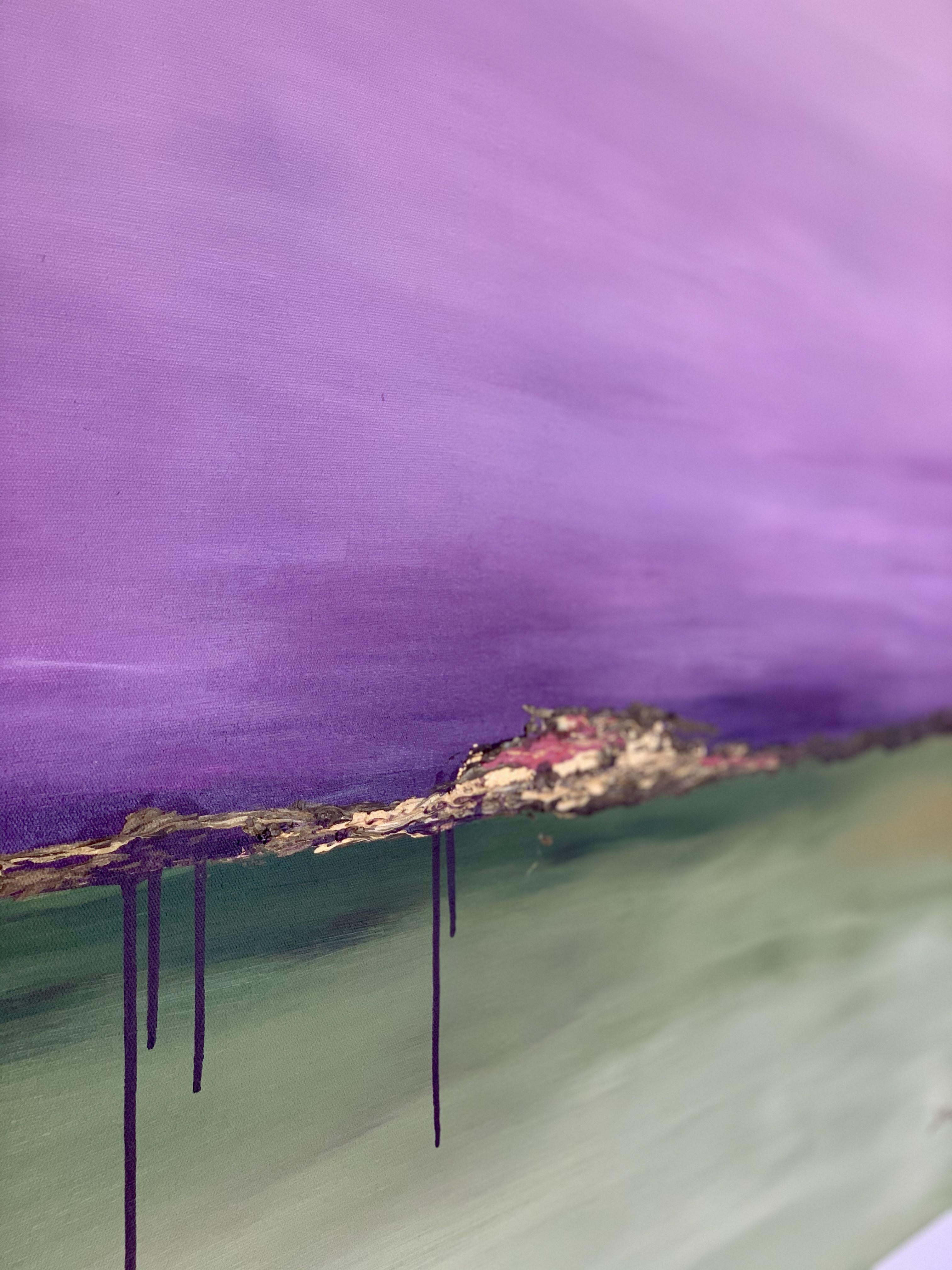 Paesaggio Poetico- Purple( Poetic Landscape), Painting, Acrylic on Canvas - Brown Abstract Painting by Daniela Pasqualini