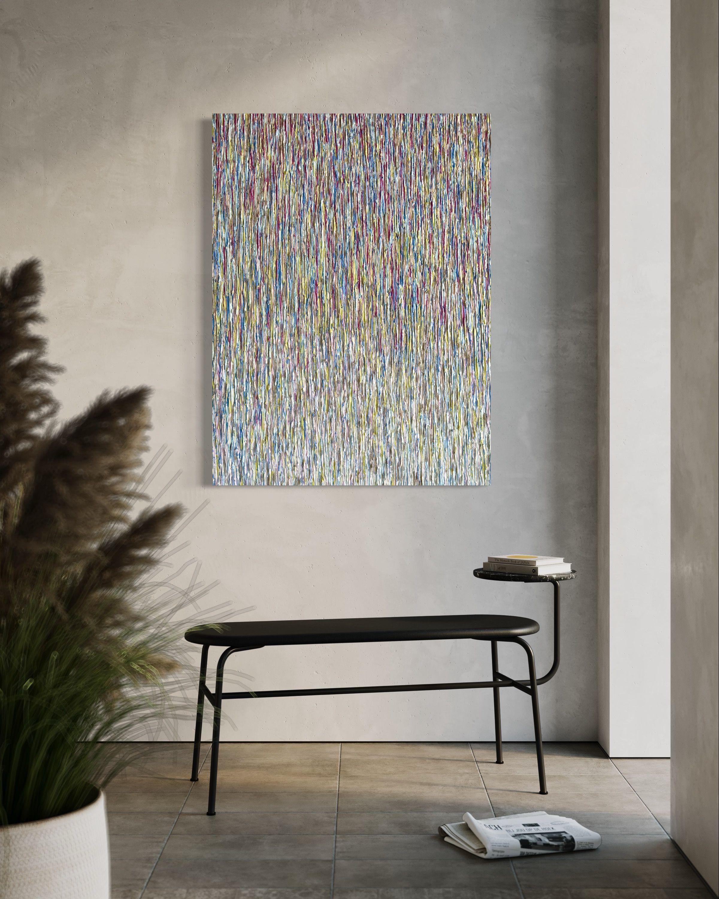 VISUAL COMFORT, Pittura, Acrilico su tela - Abstract Painting Grigio di Daniela Pasqualini