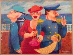 Characters - Oil paint by Daniela Romano - 1980s