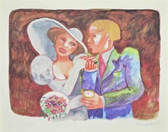 Newlyweds - Lithograph by Daniela Romano - 1980s