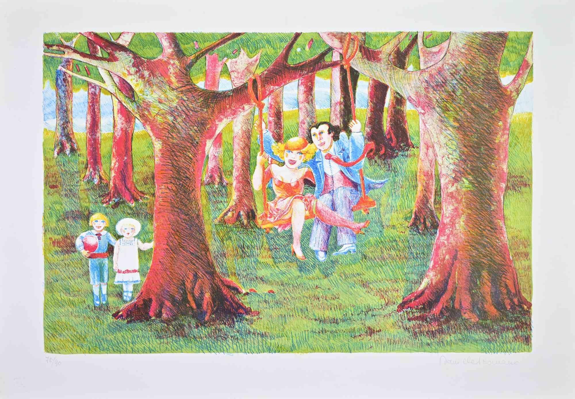 Color Lithograph realized by Daniela Romano.

Hand signed and numbered in pencil.

Edition of 90.

Very good condition.