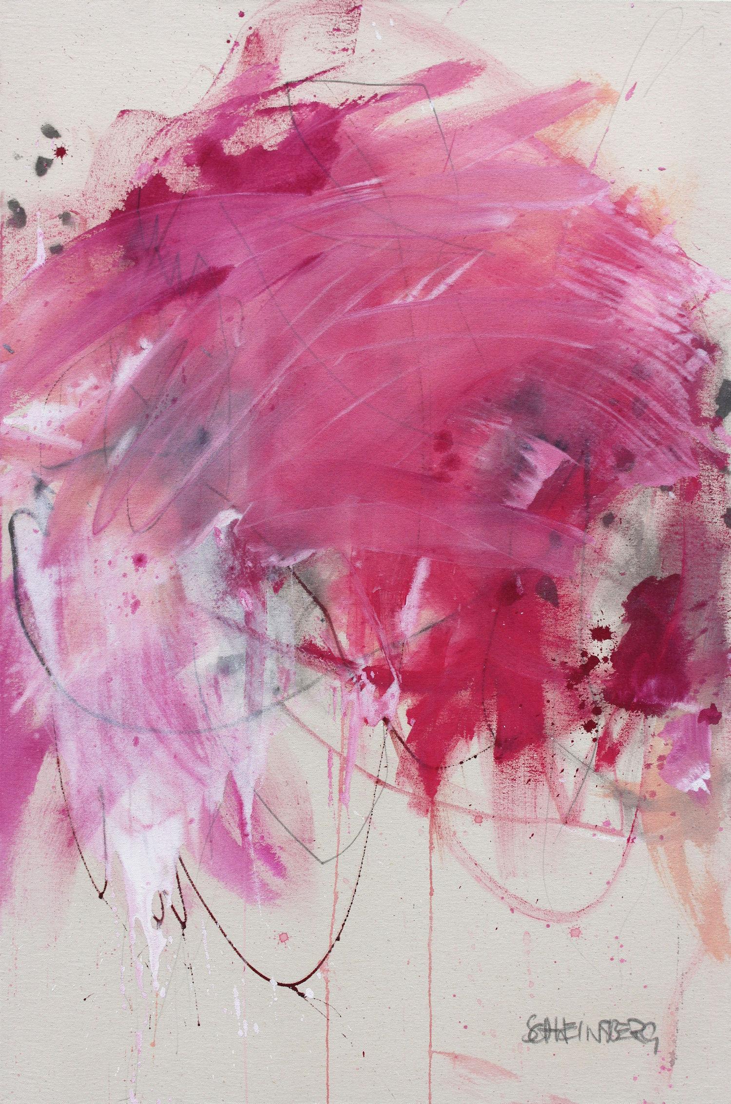 Elige Amor III (Pintura Abstracta) - Abstract Painting Gris de Daniela Schweinsberg