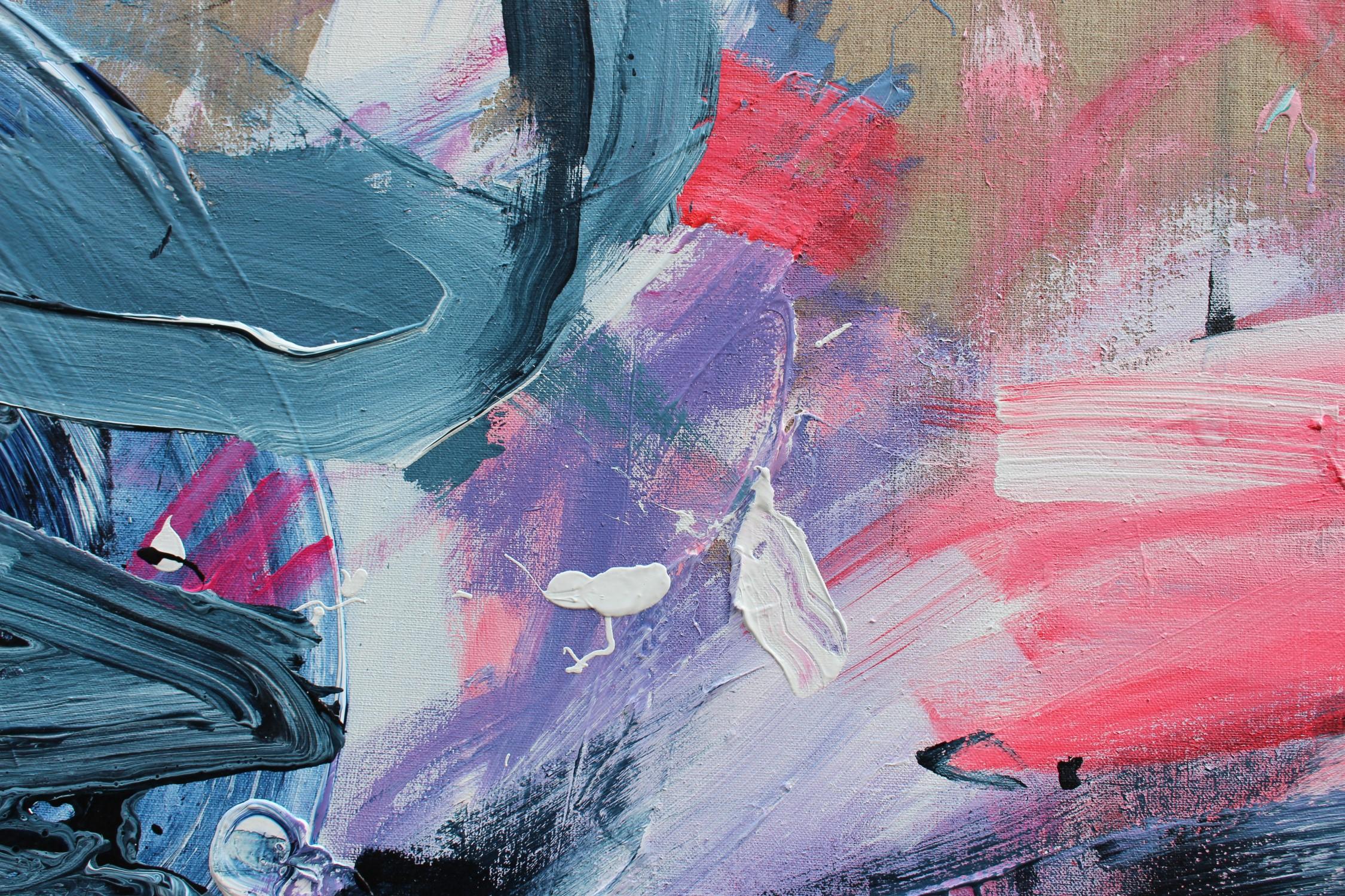 Drama Queen (Pintura abstracta) - Abstract Painting Gris de Daniela Schweinsberg