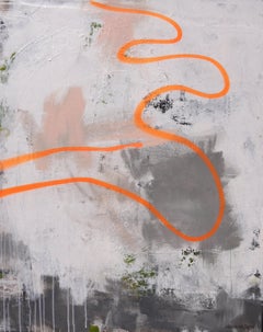 Drift Line (orange), Painting, Acrylic on Canvas