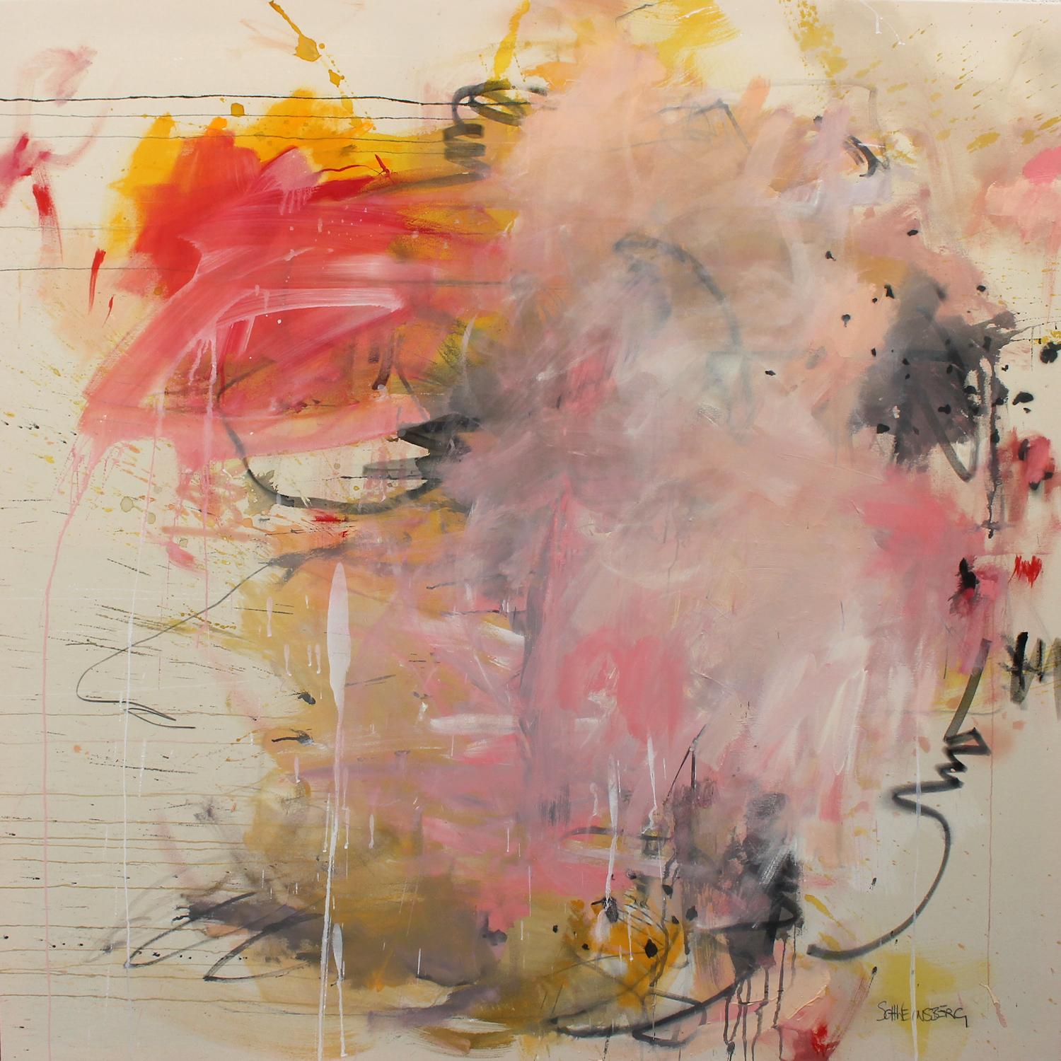 Chuchotements gestuels (peinture abstraite) en vente 1