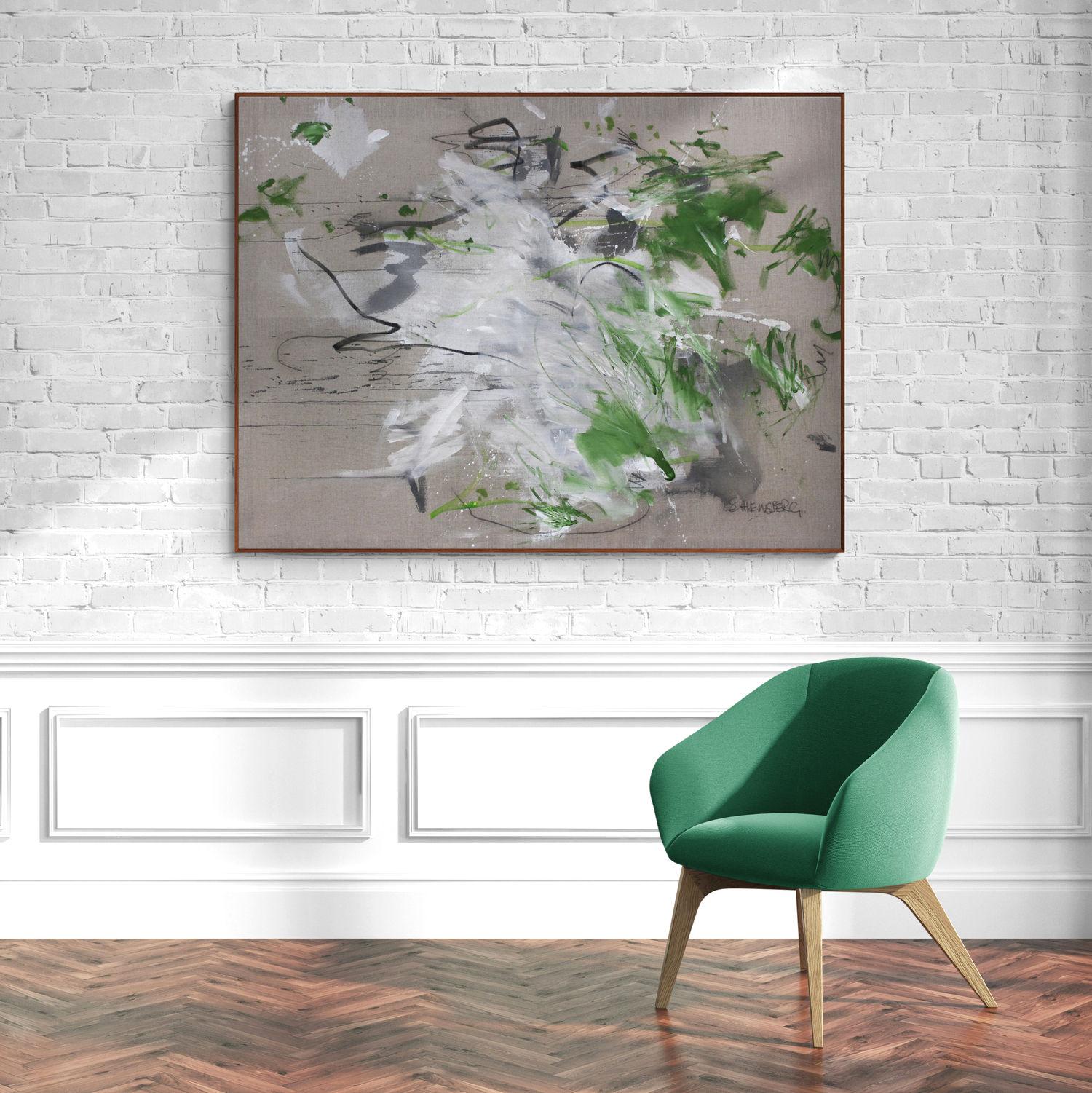 Greene & Greene Lightene (peinture abstraite) - Painting de Daniela Schweinsberg