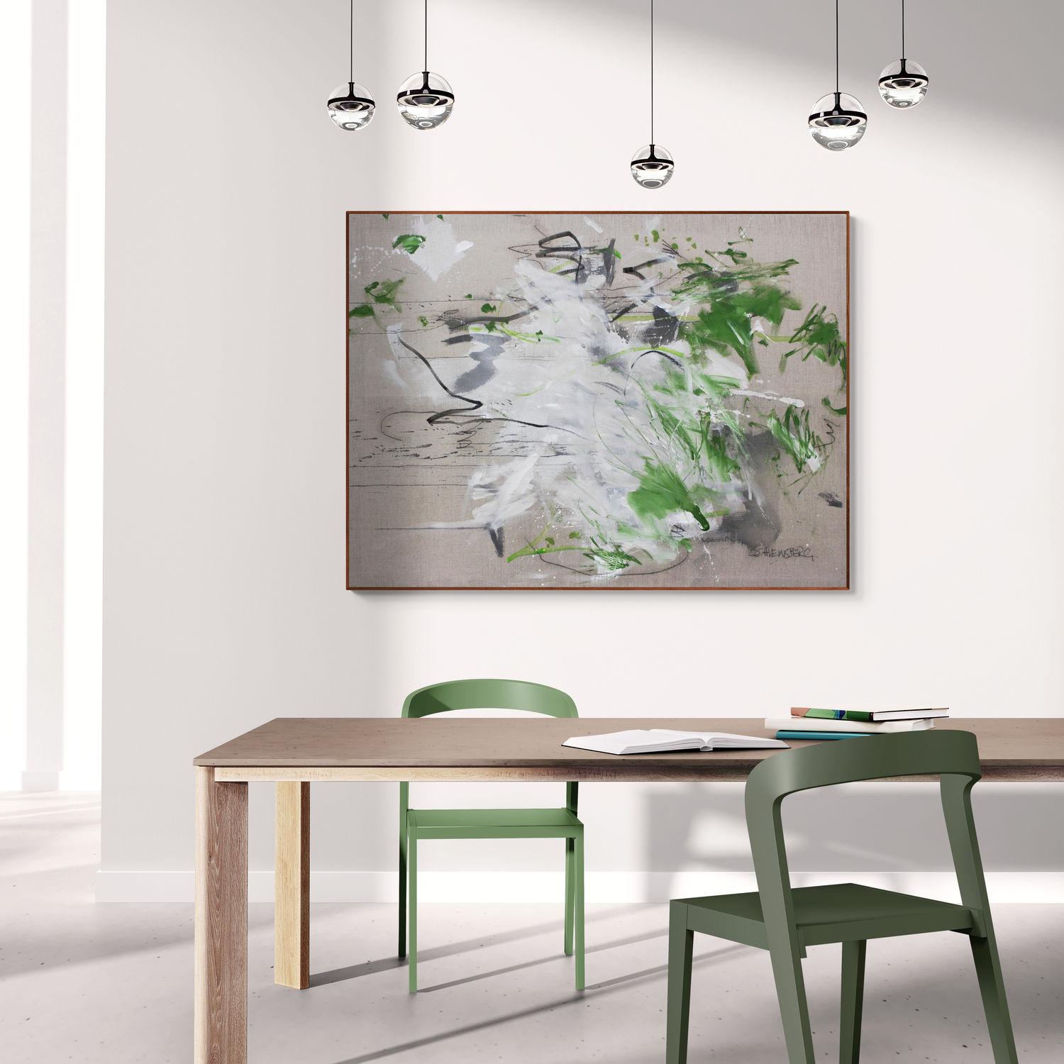 Greene & Greene Lightene (peinture abstraite) - Abstrait Painting par Daniela Schweinsberg