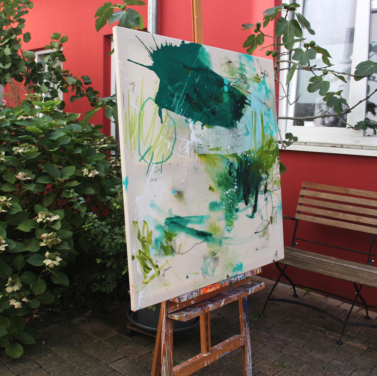 Habitat (Dove vive il verde) (Pittura astratta) in vendita 7