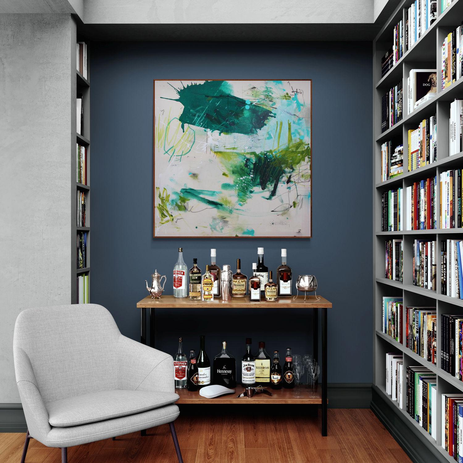 Habitat (Dove vive il verde) (Pittura astratta) - Painting di Daniela Schweinsberg