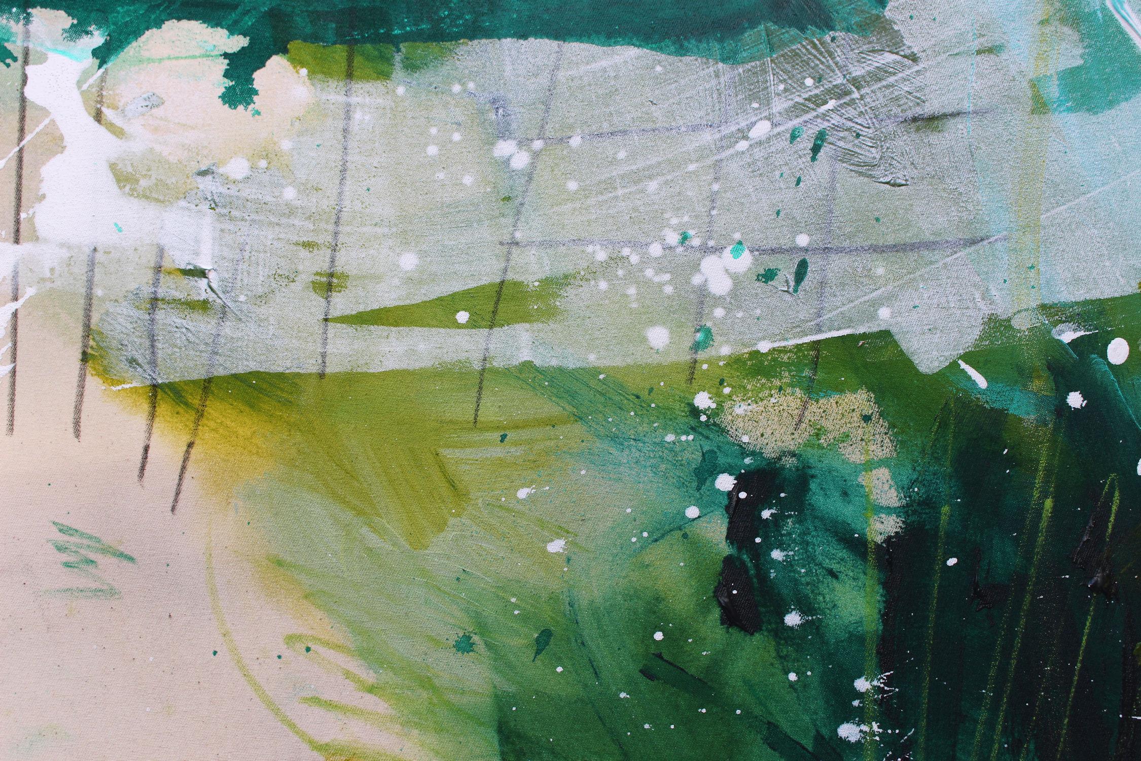 Habitat (Dove vive il verde) (Pittura astratta) in vendita 1