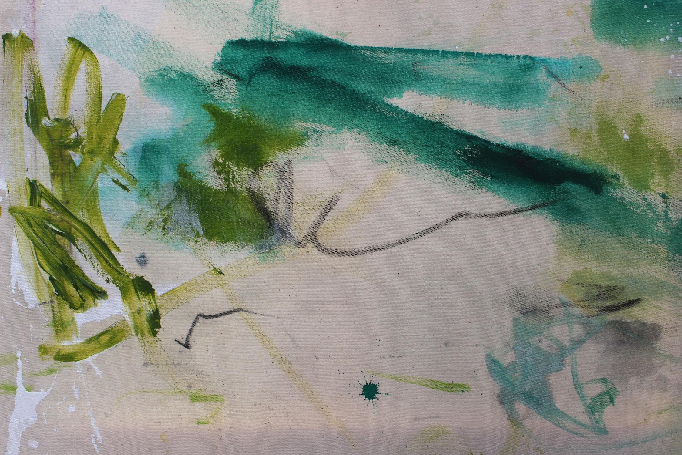 Habitat (Dove vive il verde) (Pittura astratta) in vendita 2