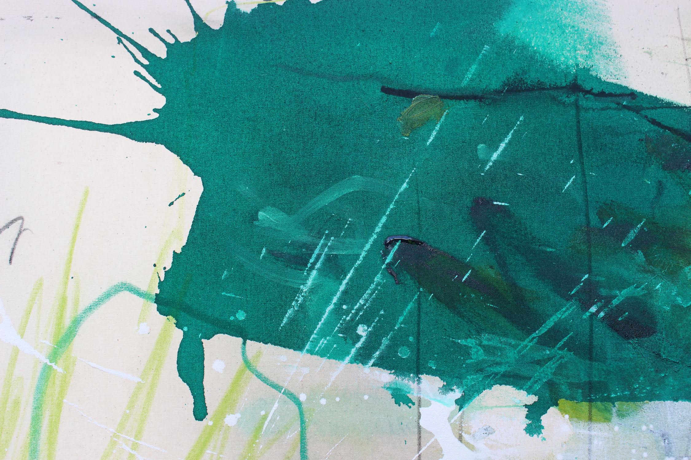 Habitat (Dove vive il verde) (Pittura astratta) in vendita 3