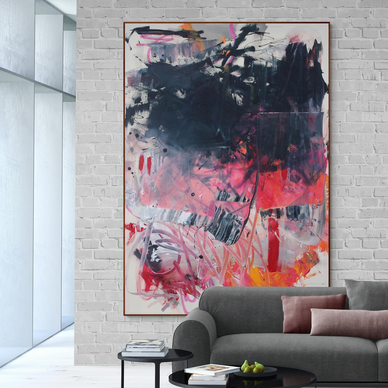 Ti amo ma mi fai impazzire (pittura astratta) - Painting Espressionismo astratto di Daniela Schweinsberg