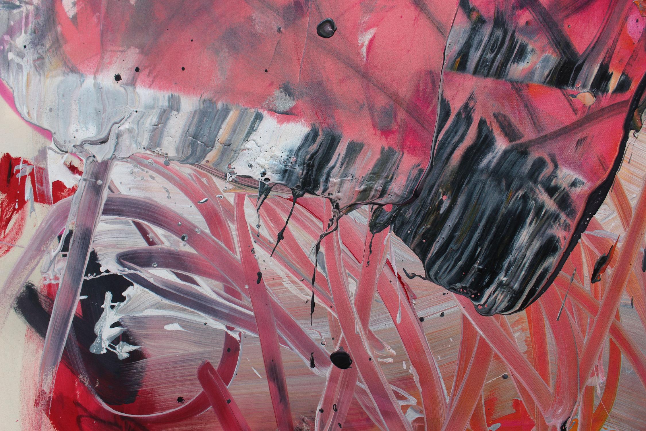 Ti amo ma mi fai impazzire (pittura astratta) - Abstract Painting Grigio di Daniela Schweinsberg