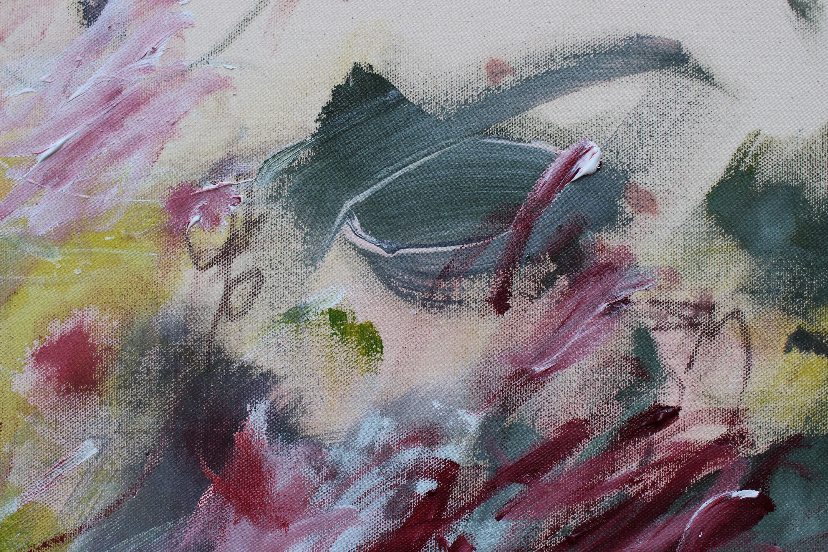 Je veux toutes les roses (peinture abstraite) - Abstrait Painting par Daniela Schweinsberg