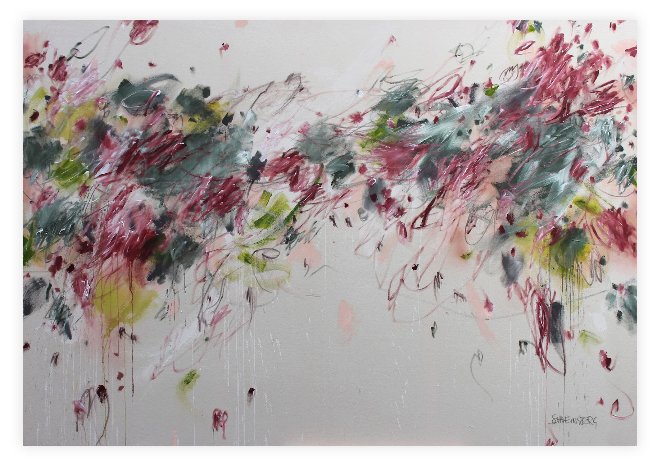 Abstract Painting Daniela Schweinsberg - Je veux toutes les roses (peinture abstraite)