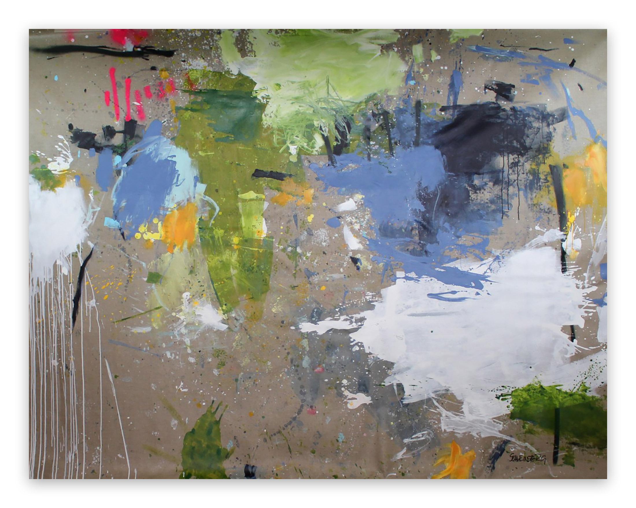 Abstract Painting Daniela Schweinsberg - Interstellar Voyage II (peinture d'expressionnisme abstrait)