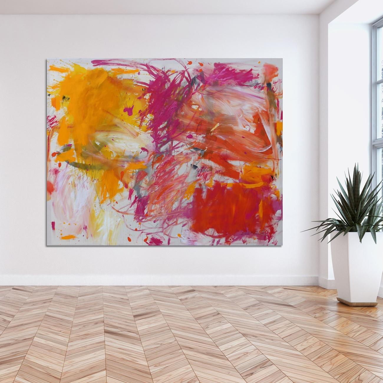 Que ta lumière brille (peinture abstraite) - Expressionnisme abstrait Painting par Daniela Schweinsberg