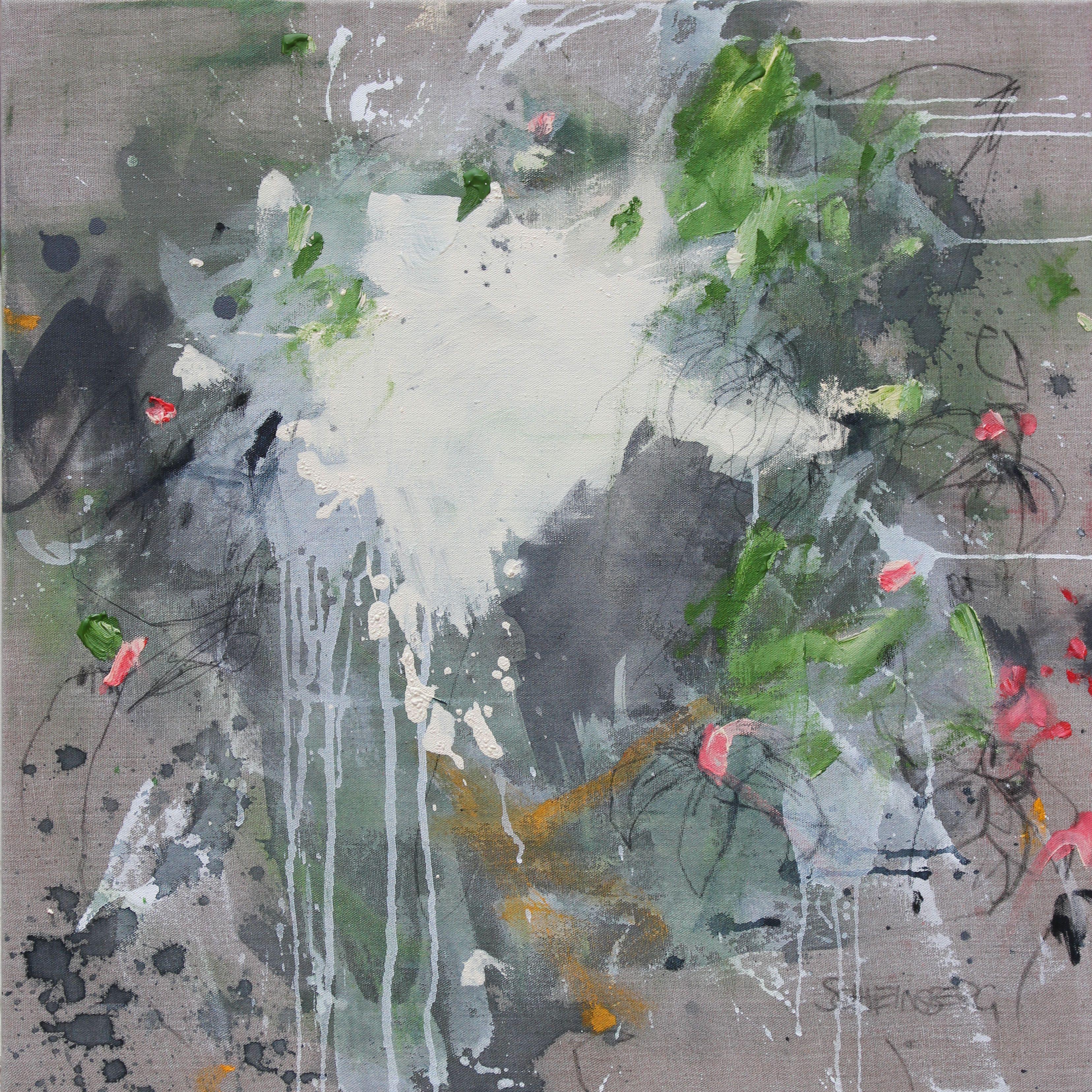 Daniela Schweinsberg Abstract Painting - MY SOUL IS A GARDEN, Painting, Acrylic on Canvas