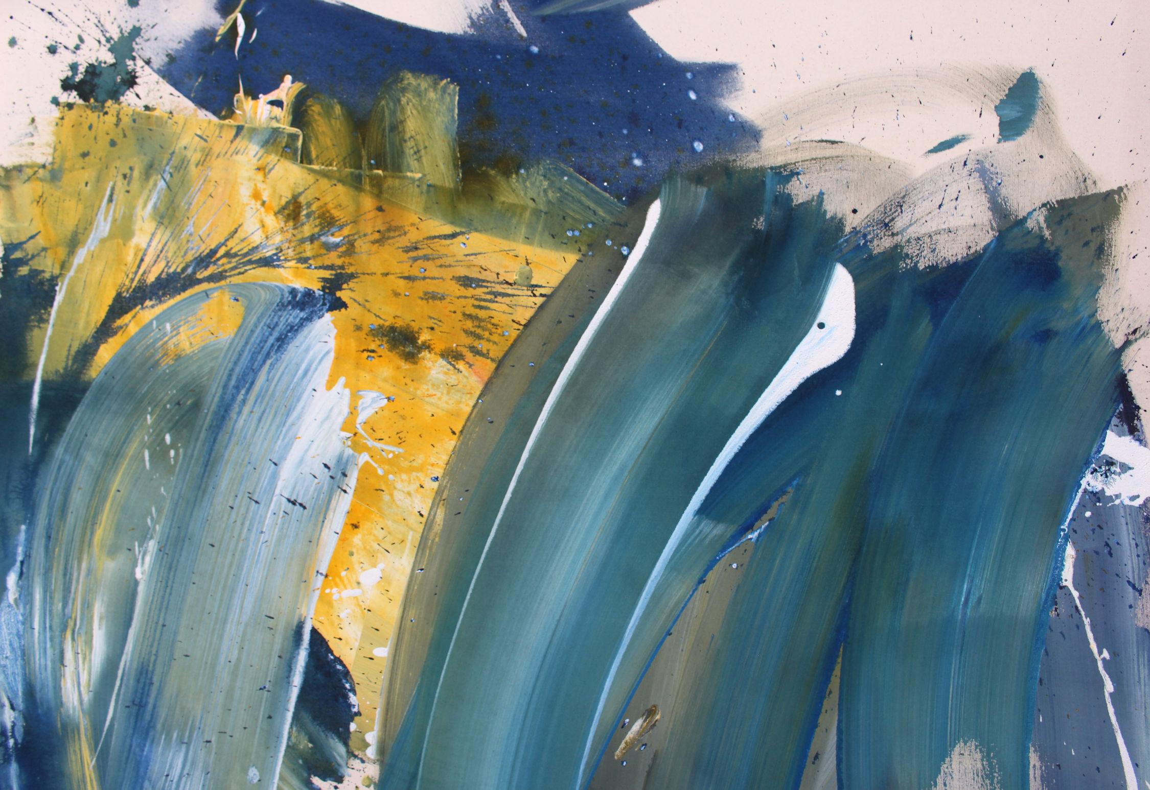 La nuit embrasse le jour (peinture abstraite) en vente 2