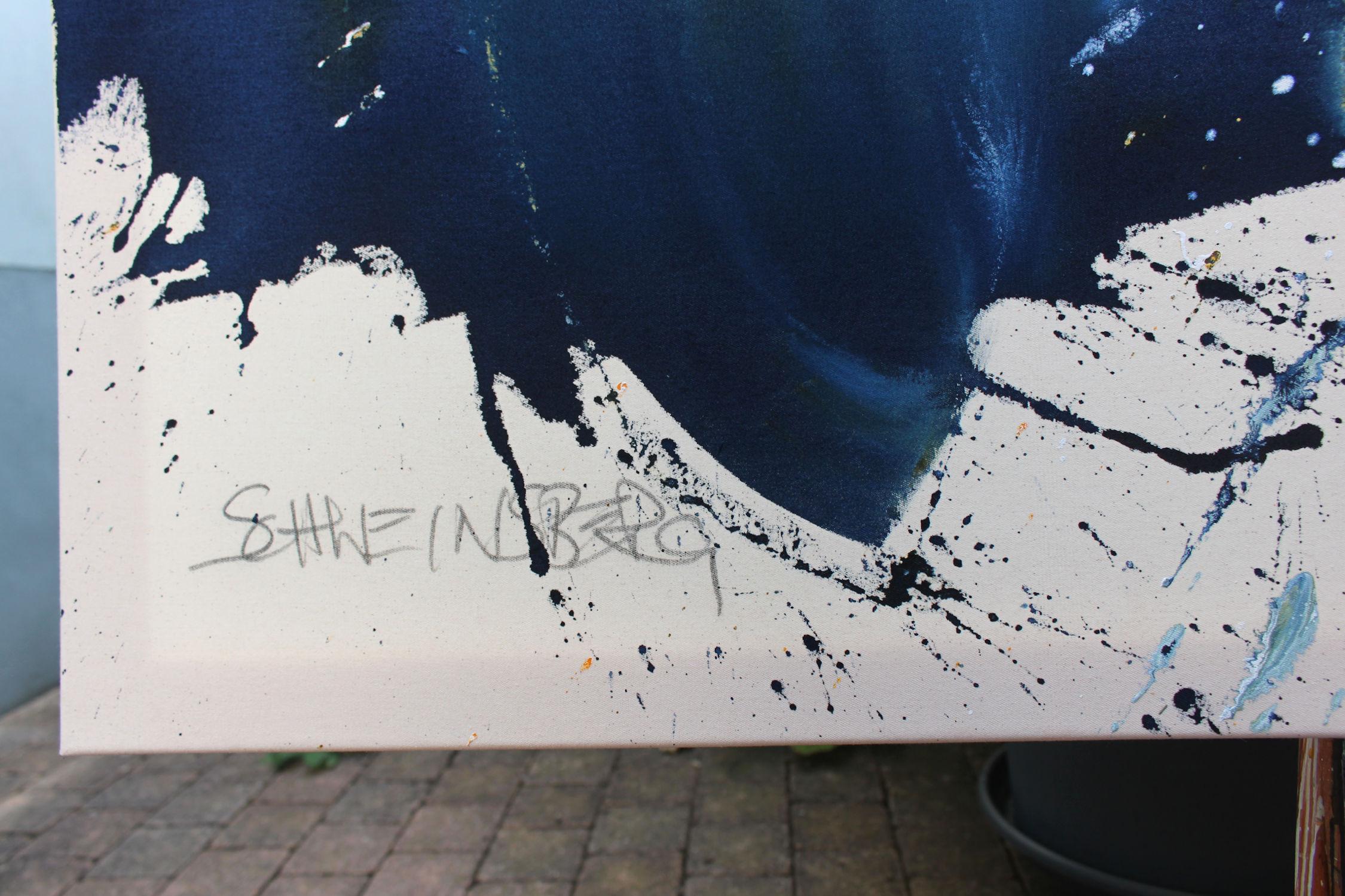 La nuit embrasse le jour (peinture abstraite) en vente 4