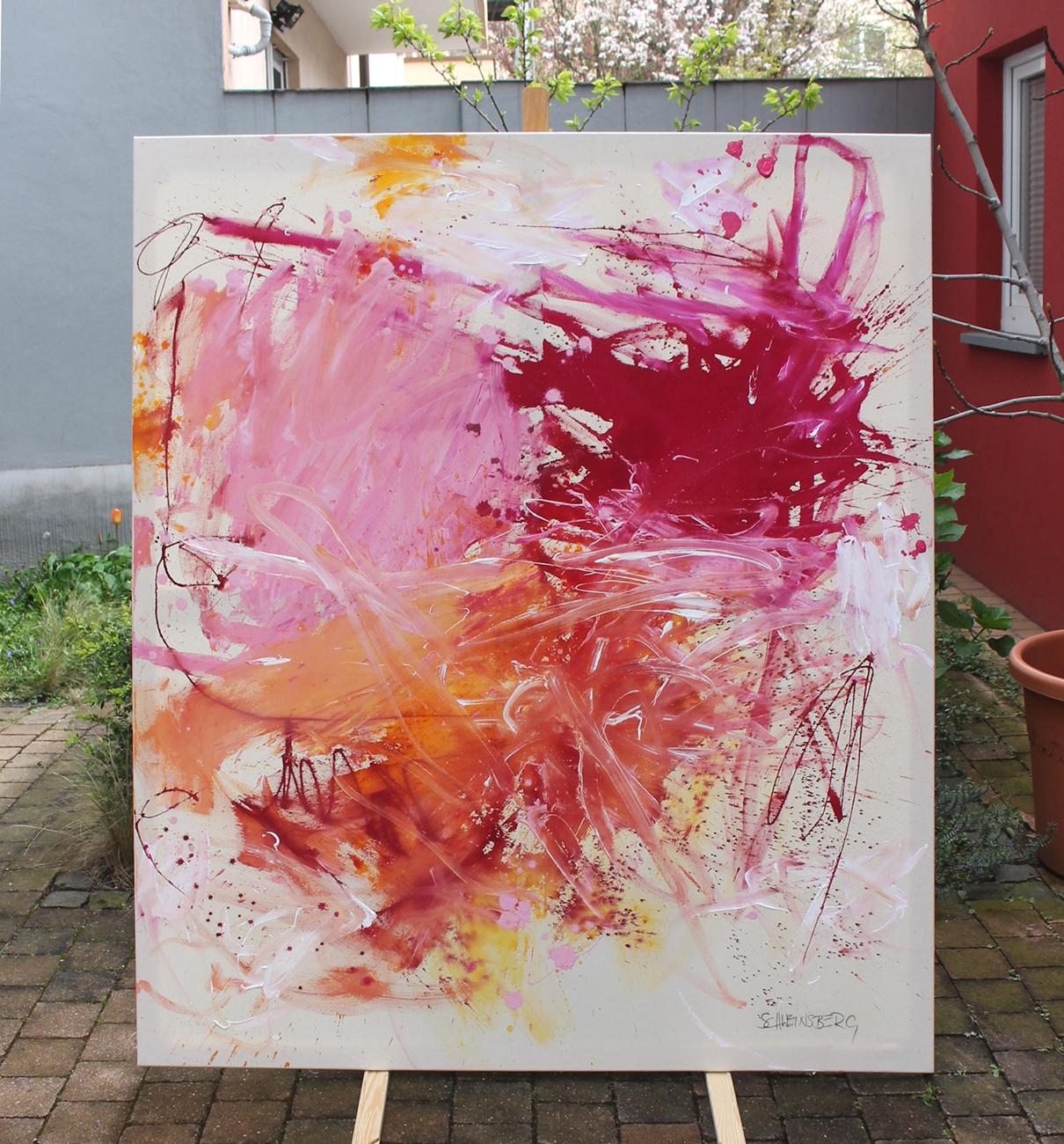 Pink Is The New Black I (Abstract painting) For Sale 7