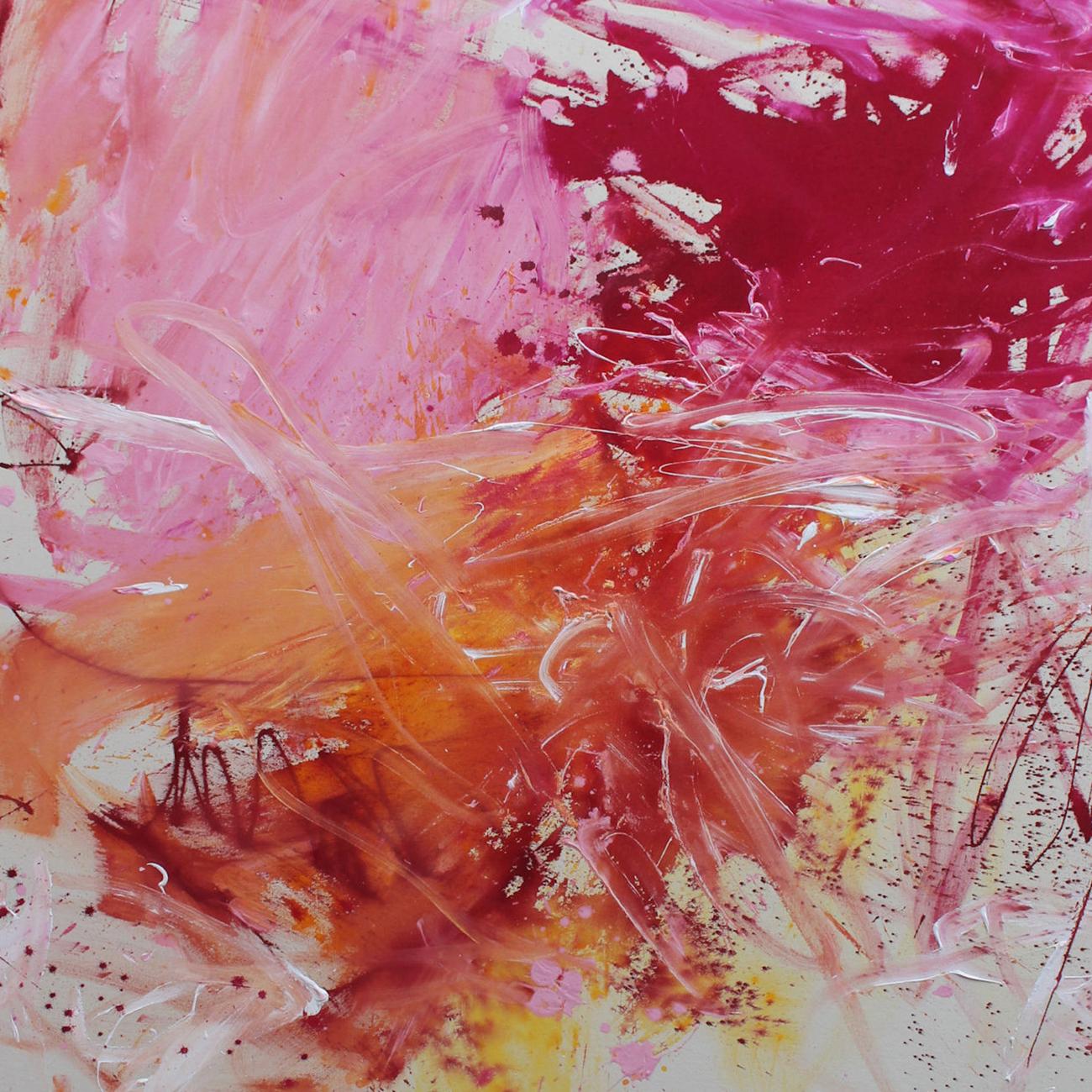 Pink Is The New Black I (Peinture abstraite) - Expressionnisme abstrait Painting par Daniela Schweinsberg