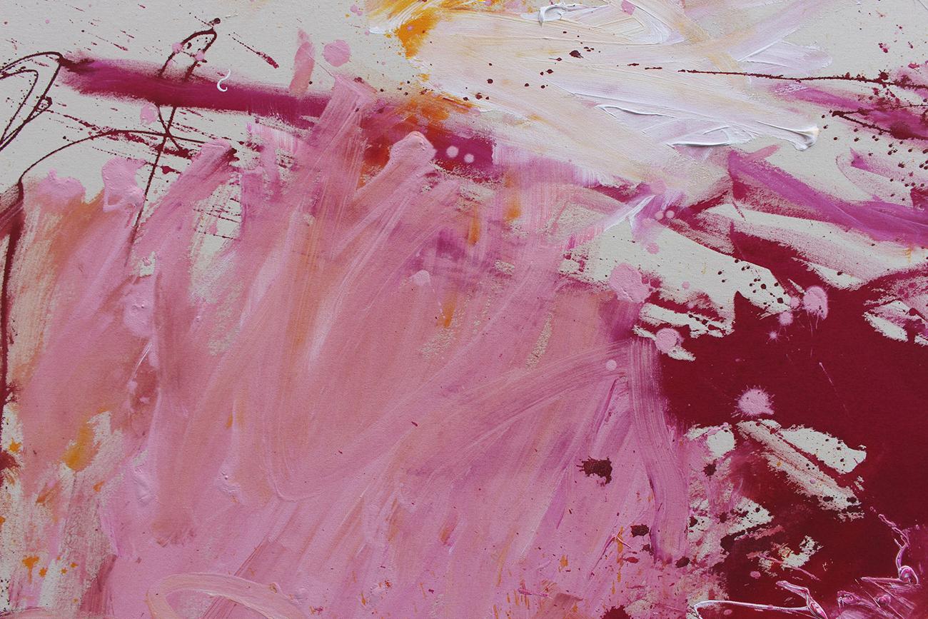 Pink Is The New Black I (Abstract painting) For Sale 1