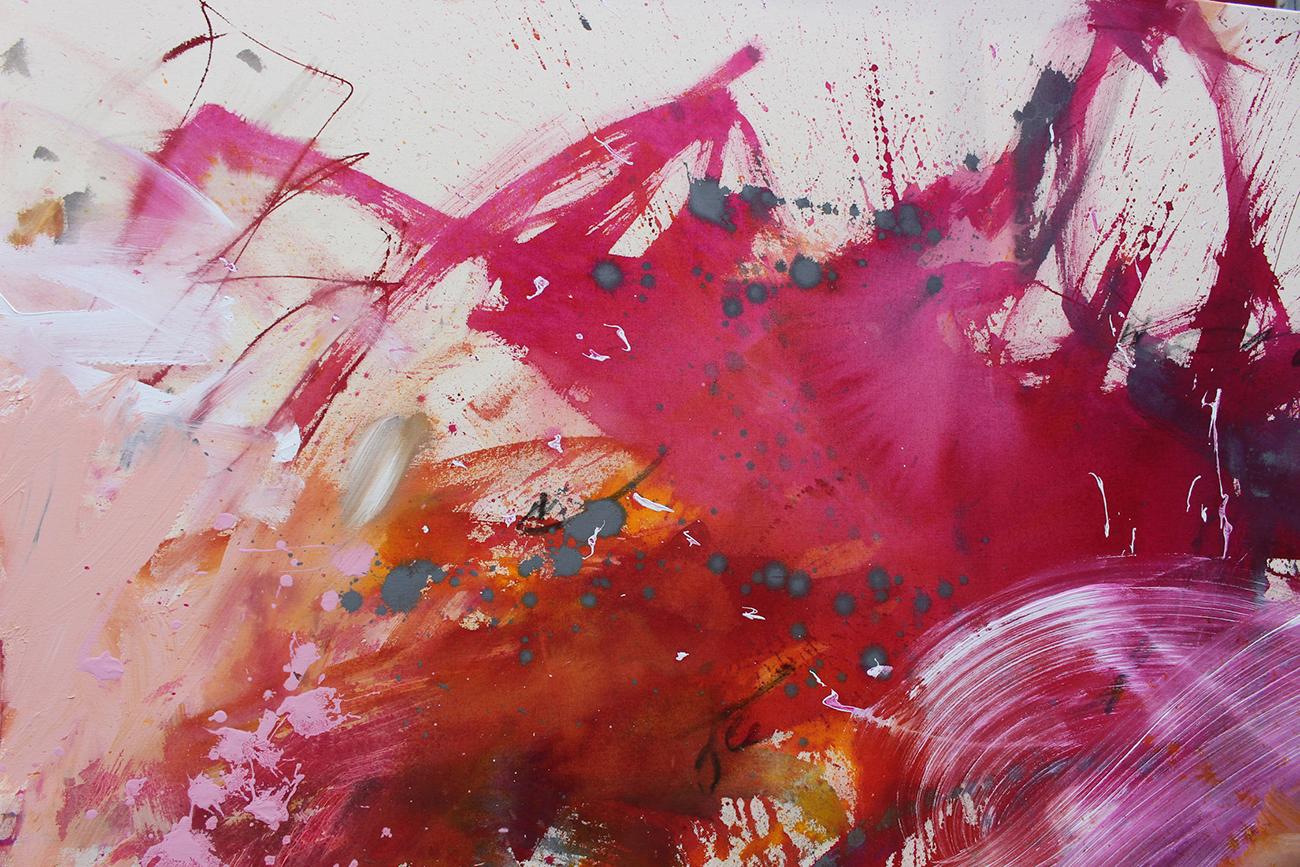Pink Is The New Black III (peinture abstraite) en vente 6