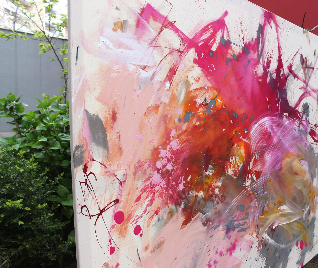 Pink Is The New Black III (Abstract painting) For Sale 7