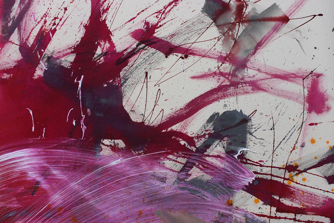 Pink Is The New Black III (peinture abstraite) en vente 2