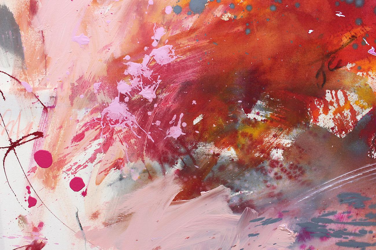 Pink Is The New Black III (Abstract painting) For Sale 3