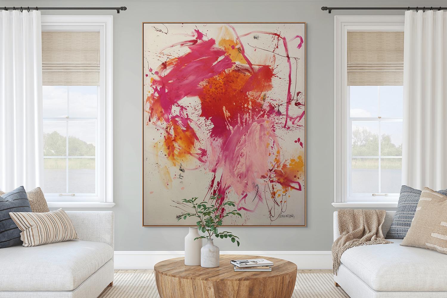 Pink Is The New Black IV (Pittura astratta) - Painting Espressionismo astratto di Daniela Schweinsberg
