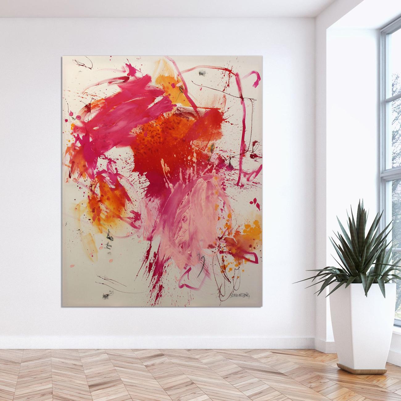 Pink Is The New Black IV (Pittura astratta) in vendita 1