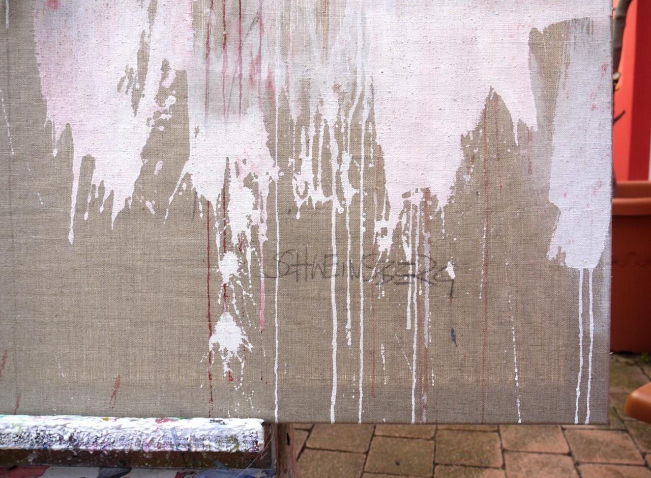 « Pink Noise » (peinture expressionniste abstraite) en vente 7