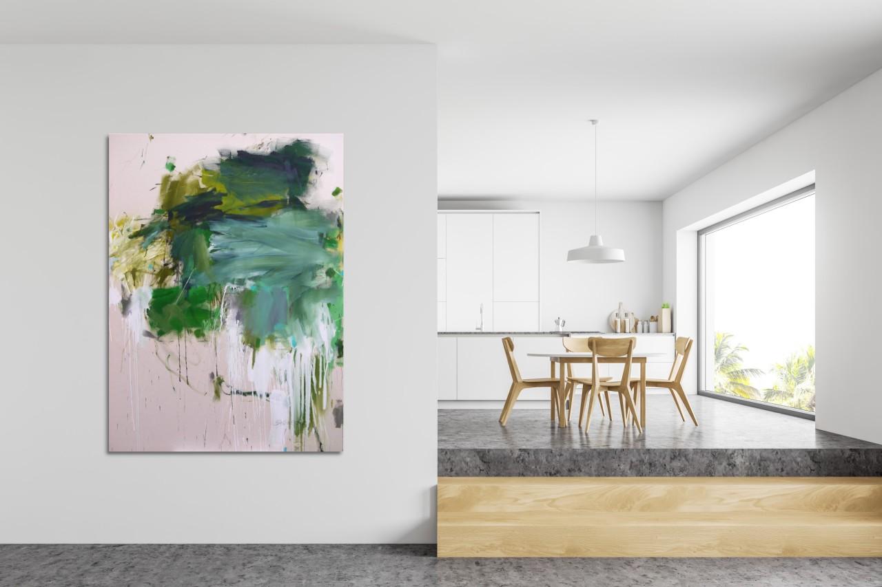 The Color of Hope (Abstrakte Malerei des Expressionismus) (Grau), Abstract Painting, von Daniela Schweinsberg